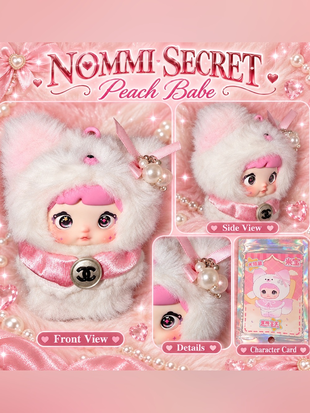 Peach Babe Nommi Secret  - Pink & White